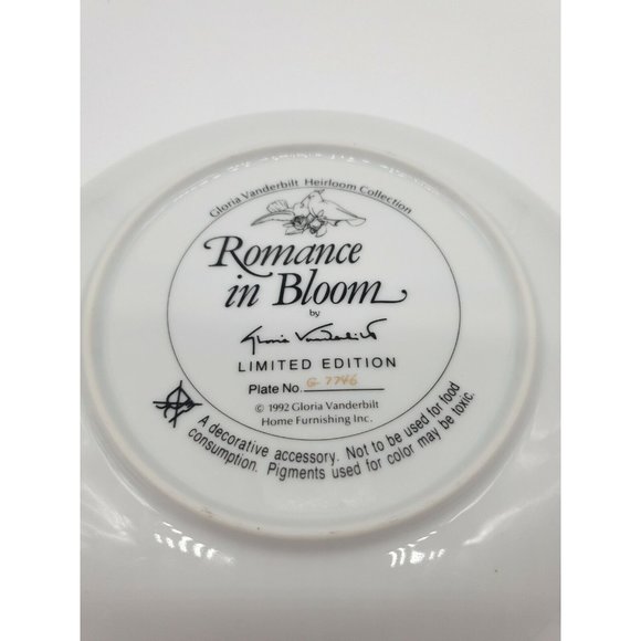 Gloria Vanderbilt Romance in Bloom Heirloom Collection Rose Dove Numbered Lace - Picture 5 of 7